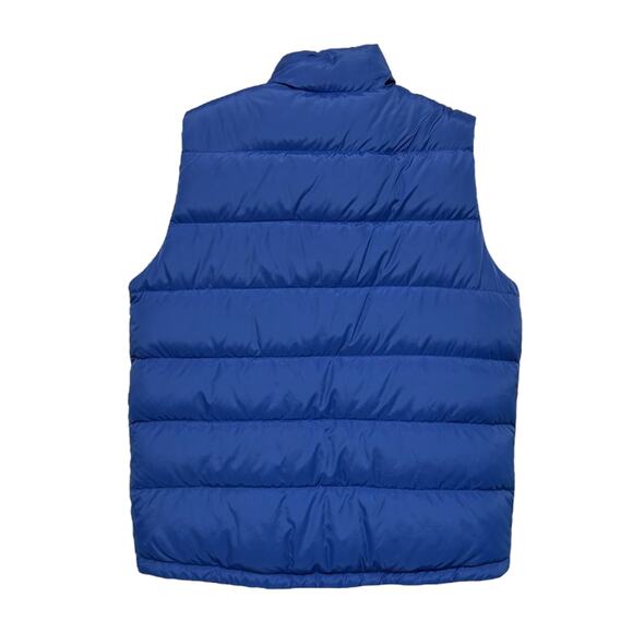 Lands' End Goose Down Full Zip Puffer Vest Men's Sz M Blue Outdoors Gorpcore - Picture 2 of 7